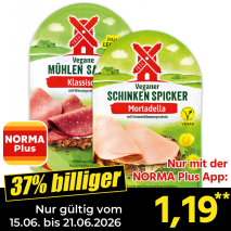 Nur gültig vom 15.06. bis 21.06.2026 und nur mit der NORMA Pluss App 37% billiger: 1,19