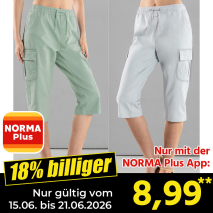 Nur gültig vom 15.06. bis 21.06.2026 und nur mit der NORMA Pluss App 18% billiger: 8,99