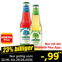 Nur gültig vom 22.06. bis 28.06.2026 und nur mit der NORMA Pluss App 23% billiger: &ndash;,99