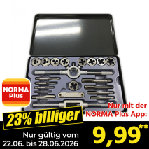 Nur gültig vom 22.06. bis 28.06.2026 und nur mit der NORMA Pluss App 23% billiger: 9,99