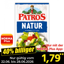 Nur gültig vom 22.06. bis 28.06.2026 und nur mit der NORMA Pluss App 40% billiger: 1,79