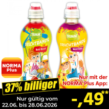 Nur gültig vom 22.06. bis 28.06.2026 und nur mit der NORMA Pluss App 37% billiger: –,49