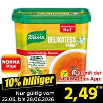 Nur gültig vom 22.06. bis 28.06.2026 und nur mit der NORMA Pluss App 10% billiger: 2,49
