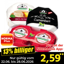 Nur gültig vom 22.06. bis 28.06.2026 und nur mit der NORMA Pluss App 13% billiger: 2,59