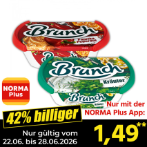 Nur gültig vom 22.06. bis 28.06.2026 und nur mit der NORMA Pluss App 42% billiger: 1,49