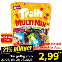 Nur gültig vom 22.06. bis 28.06.2026 und nur mit der NORMA Pluss App 21% billiger: 2,99
