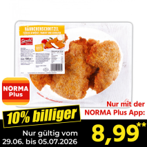 Nur gültig vom 29.06. bis 05.07.2026 und nur mit der NORMA Pluss App 10% billiger: 8,99