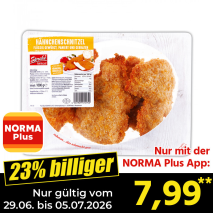 Nur gültig vom 29.06. bis 05.07.2026 und nur mit der NORMA Pluss App 23% billiger: 7,99