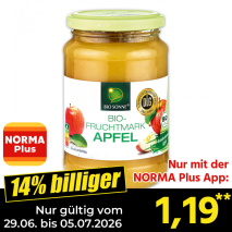 Nur gültig vom 29.06. bis 05.07.2026 und nur mit der NORMA Pluss App 14% billiger: 1,19