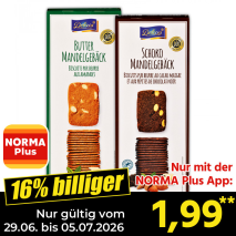 Nur gültig vom 29.06. bis 05.07.2026 und nur mit der NORMA Pluss App 16% billiger: 1,99