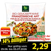 Nur gültig vom 29.06. bis 05.07.2026 und nur mit der NORMA Pluss App 14% billiger: 2,29