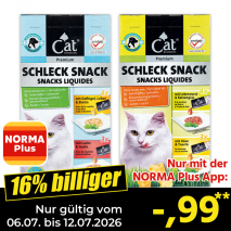 Nur gültig vom 06.07. bis 12.07.2026 und nur mit der NORMA Pluss App 16% billiger: &ndash;,99