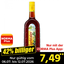 Nur gültig vom 06.07. bis 12.07.2026 und nur mit der NORMA Pluss App 42% billiger: 7,49