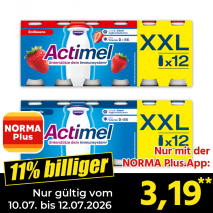 Nur gültig vom 10.07. bis 12.07.2026 und nur mit der NORMA Pluss App 11% billiger: 3,19