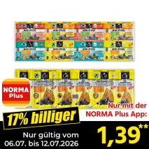 Nur gültig vom 06.07. bis 12.07.2026 und nur mit der NORMA Pluss App 17% billiger: 1,39