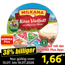 Nur gültig vom 13.07. bis 19.07.2026 und nur mit der NORMA Pluss App 38% billiger: 1,66