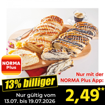 Nur gültig vom 13.07. bis 19.07.2026 und nur mit der NORMA Pluss App 13% billiger: 2,49