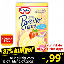 Nur gültig vom 13.07. bis 19.07.2026 und nur mit der NORMA Pluss App 37% billiger: –,99