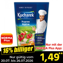 Nur gültig vom 20.07. bis 26.07.2026 und nur mit der NORMA Pluss App 16% billiger: 1,49