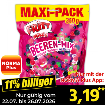 Nur gültig vom 22.07. bis 26.07.2026 und nur mit der NORMA Pluss App 11% billiger: 3,19