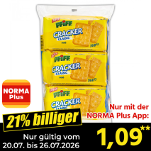 Nur gültig vom 20.07. bis 26.07.2026 und nur mit der NORMA Pluss App 21% billiger: 1,09