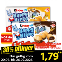 Nur gültig vom 20.07. bis 26.07.2026 und nur mit der NORMA Pluss App 30% billiger: 1,79