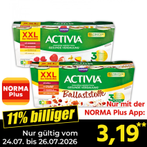Nur gültig vom 24.07. bis 26.07.2026 und nur mit der NORMA Pluss App 11% billiger: 3,19