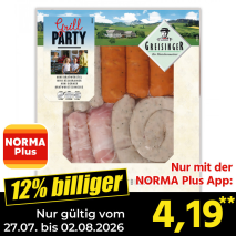Nur gültig vom 27.07. bis 02.08.2026 und nur mit der NORMA Pluss App 12% billiger: 4,19
