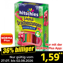 Nur gültig vom 27.07. bis 02.08.2026 und nur mit der NORMA Pluss App 36% billiger: 1,59
