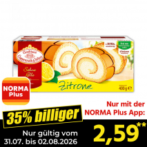 Nur gültig vom 31.07. bis 02.08.2026 und nur mit der NORMA Pluss App 35% billiger: 2,59
