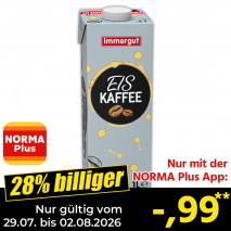 Nur gültig vom 29.07. bis 02.08.2026 und nur mit der NORMA Pluss App 28% billiger: &ndash;,99