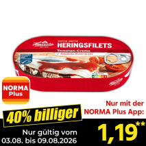 Nur gültig vom 03.08. bis 09.08.2026 und nur mit der NORMA Pluss App 40% billiger: 1,19
