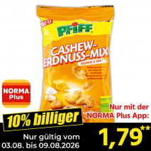Nur gültig vom 03.08. bis 09.08.2026 und nur mit der NORMA Pluss App 10% billiger: 1,79
