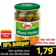 Nur gültig vom 03.08. bis 09.08.2026 und nur mit der NORMA Pluss App 10% billiger: 1,79