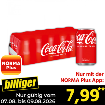 Nur gültig vom 07.08. bis 09.08.2026 und nur mit der NORMA Pluss App billiger: 7,99