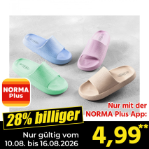 Nur gültig vom 10.08. bis 16.08.2026 und nur mit der NORMA Pluss App 28% billiger: 4,99