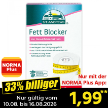 Nur gültig vom 10.08. bis 16.08.2026 und nur mit der NORMA Pluss App 33% billiger: 1,99