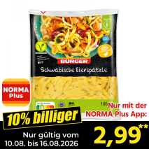 Nur gültig vom 10.08. bis 16.08.2026 und nur mit der NORMA Pluss App 10% billiger: 2,99