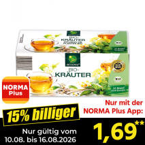 Nur gültig vom 10.08. bis 16.08.2026 und nur mit der NORMA Pluss App 15% billiger: 1,69
