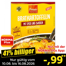 Nur gültig vom 10.08. bis 16.08.2026 und nur mit der NORMA Pluss App 41% billiger: &ndash;,99