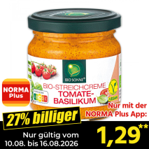 Nur gültig vom 10.08. bis 16.08.2026 und nur mit der NORMA Pluss App 27% billiger: 1,29