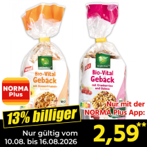 Nur gültig vom 10.08. bis 16.08.2026 und nur mit der NORMA Pluss App 13% billiger: 2,59