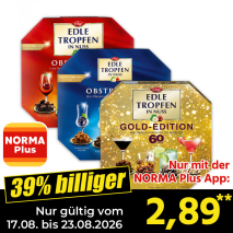 Nur gültig vom 17.08. bis 23.08.2026 und nur mit der NORMA Pluss App 39% billiger: 2,89