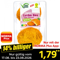 Nur gültig vom 17.08. bis 23.08.2026 und nur mit der NORMA Pluss App 14% billiger: 1,79