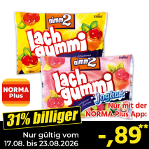 Nur gültig vom 17.08. bis 23.08.2026 und nur mit der NORMA Pluss App 31% billiger: &ndash;,89