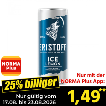 Nur gültig vom 17.08. bis 23.08.2026 und nur mit der NORMA Pluss App 25% billiger: 1,49