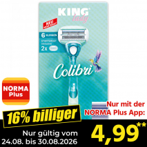 Nur gültig vom 24.08. bis 30.08.2026 und nur mit der NORMA Pluss App 16% billiger: 4,99