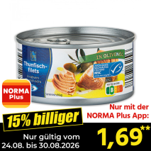 Nur gültig vom 24.08. bis 30.08.2026 und nur mit der NORMA Pluss App 15% billiger: 1,69