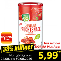 Nur gültig vom 24.08. bis 30.08.2026 und nur mit der NORMA Pluss App 33% billiger: 5,99