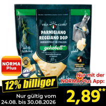 Nur gültig vom 24.08. bis 30.08.2026 und nur mit der NORMA Pluss App 12% billiger: 2,89